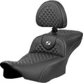 Saddlemen 823-07-209B6 RoadSofa Seat Extended Reach Backrest White Dragon Stitch