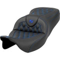 Saddlemen 808-07B-18201 RoadSofa Seat Blue Lattice Stitch for 08-24