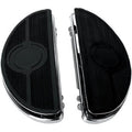 Drag Specialties 1621-0160 Vintage Half-Moon Style Floorboards for Harley Driver