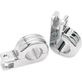 Drag Specialties 1611-2123 Chrome Two-Piece Footpeg Clamps for 1-1/4" Bar