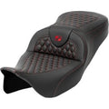 Saddlemen 808-07B-18904 RoadSofa Seat Red Honeycomb Stitch for 08-24 Touring