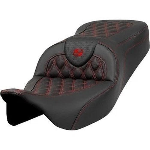 Saddlemen 808-07B-18204 Roadsofa Seat Red Lattice Stitch for 08-23 Touring