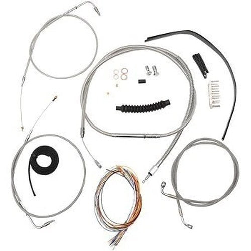LA Choppers LA-8100KT2-16 Stainless Braided Handlebar Cable/Brake Line Kit