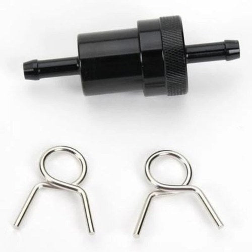 Emgo 14-34472 Black Anodized 1/4" Fuel Filter for Harley Chopper Motorcycles