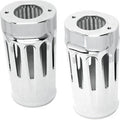 Arlen Ness 20-012 Chrome Deep Cut Aluminum Fork Boot Covers for 80-13 Touring