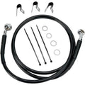 Drag Specialties 1741-2539 Extended +2" Length Black Brake Line Kit - 00-07 Flst