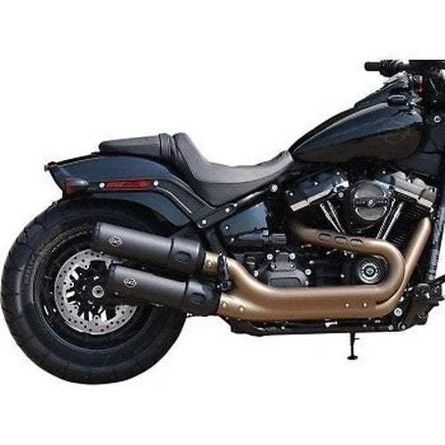 S&S Black Grand National Slip-On Mufflers for 18-20 Fxfb Fat Bob