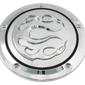 V-Twin 42-0466 Chrome Flame Fire 5-Bolt Derby Cover for 99-17 Harley Twin Cam