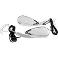 Custom Dynamics LED Mirrors Pair w/ Run + Turn Signal Chrome Harley