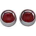 Kuryakyn 2109 Chrome Red Lens Deep Dish Bezels for Harley Deuce Style Signals