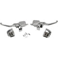 Chrome Handlebar Control Kit Master Cylinder Levers for Harley 96-06 Single Disc