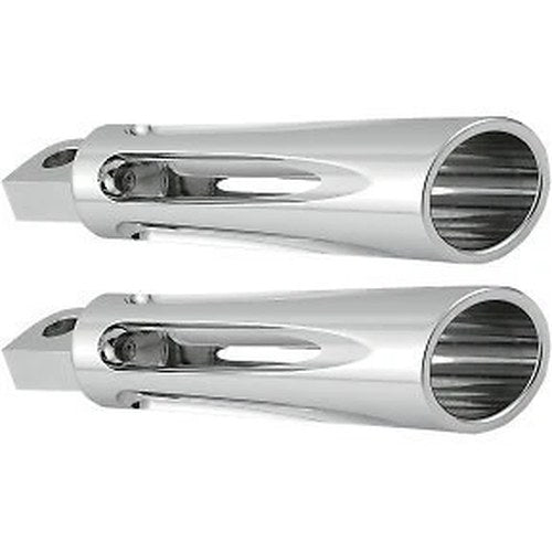Arlen Ness 06-470 Chrome Deep Cut Ness-Tech Male Mount Foot Pegs for Harley