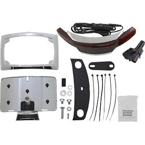 Ciro 40253 Chrome Red Latitude Taillight & License Plate Mount 14-21 Flhx Fltr