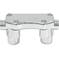 Drag Specialties Chrome 1-1/2" Risers with Top Clamp for 1" Clamping Area