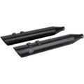 S&S Black 4" Slash Cut Slip-On Mufflers for Harley Touring & Trike 95-16