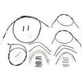 Burly Brand B30-1000 Complete Black Vinyl Handlebar Cable/Line Kit for ApeHanger