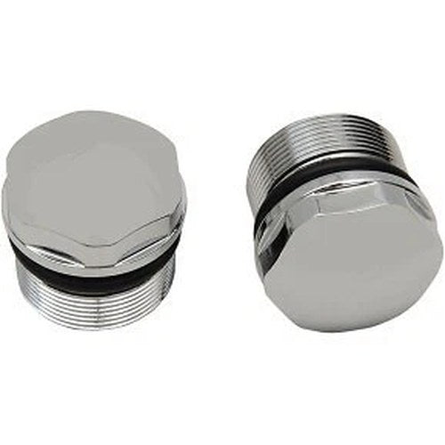 Drag Specialties 0404-0305 Chrome Fork Tube Caps- Chrome - 39 mm