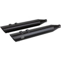 S&S Black 4" Slash Cut Slip-On Mufflers for Harley M8 Touring 17-20