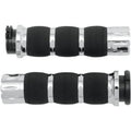 Avon AIR-90-RIV Chrome Rival Air Cushioned Hand Grips for Harley Cable Op
