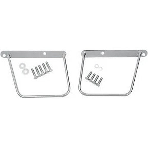 Drag Specialties DS-110846 Chrome Saddlebag Support Brackets for 84-99 Softail