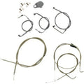 LA Choppers LA-8006KT-19 Stainless Braided Handlebar Cable/Brake Line Kit