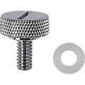 Drag Specialties 0820-0146 Seat Knob Kit- Chrome Slotted - 1/4"-20