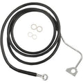 Drag Specialties 1741-3998 Extended Length Black Vinyl Brake Line Kit +8"