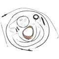 LA Choppers LA-8005KT2B-13B Black Vinyl Braided Handlebar Cable/Brake Line Kit