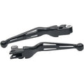 Black Slotted Lever Set for Harley Touring 08-13