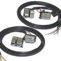 V-Factor 12094 Chrome Handlebar Switches w Wiring - Sportster Softail Dyna 96-06