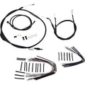 Burly Brand B30-1039 Black Vinyl Handlebar Cable/Line Kit for 12" Ape Hanger