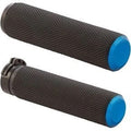 Arlen Ness 07-335 Blue Fusion Knurled Hand Grips for Harley Cable Op Throttle