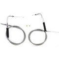 V-Twin 36-0856 34" Stainless Steel Throttle and Idle Cable Set for 90-95 Harley