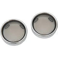Drag Specialties 2020-0547 Smoke Lens Deuce Style Deep-Dish Chrome Bezels