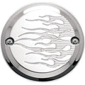 Joker 921102FC Chrome Flame Timer Points Cover for Evo 70-99 & Sportster 04-23