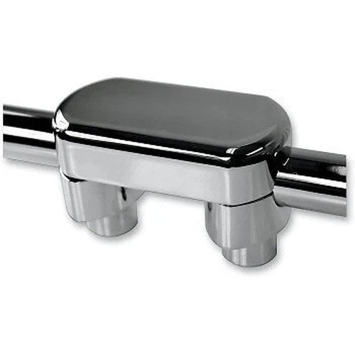 LA Choppers Chrome 1-1/2" Tall Hefty Riser & Top Clamp Kit for 1-1/4" Handlebars