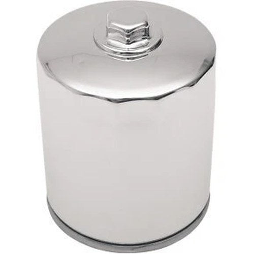 Drag Specialties 0712-0008 Chrome Magnetic Oil Filter w/ Nut for M8 & Twin Cam