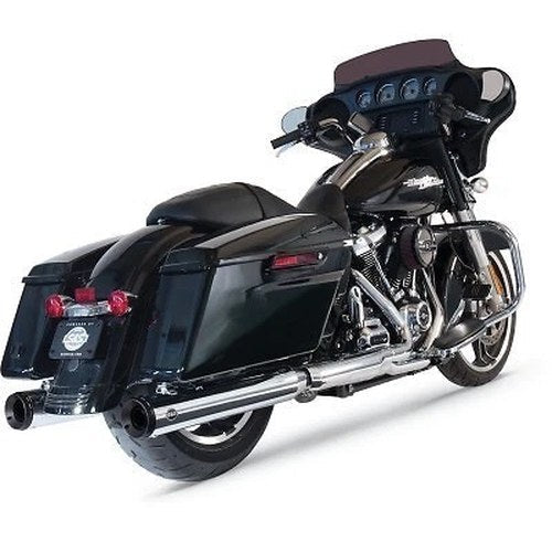 S&S Chrome 4" Grand National Slip-On Mufflers for Harly M8 Touring 17-23
