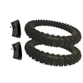 2 Count New FRONT/REAR Tires + Tube 70/100-19 OFF-ROAD Trail Racing Knobby