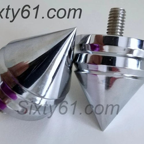 Kawasaki Ninja ZX10R Bar Ends Chrome Spiked - US Seller