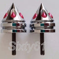 Gsxr 750 Bar Ends Suzuki Chrome Red 1997-2015 2016 2017 2018 2019 2020 2021 2022