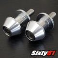 Suzuki Gsxr 1000 Swingarm Spools 2001-2017 2018 2019 Polished Silver Sliders