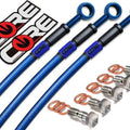 Suzuki Gsxr 600 Brake Lines 1997-2000 GSXR600 Front Rear Blue Translucent Kit