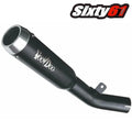 Gsxr 600 Voodoo Exhaust 2008-2023 2024 2025 2026 Suzuki Mini Meg Black Steel