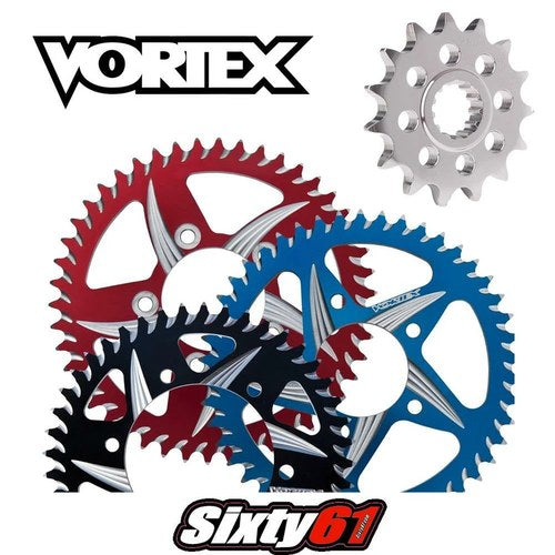 ZX10R Front and Rear Sprocket 2004-2024 2025 Kawasaki Vortex 520 Red Blue Black