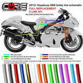 Hayabusa Brake Lines 2013-2021 ABS Suzuki (5 lines) Front Rear Complete Kit
