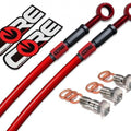 Honda CBR500R Brake Lines (Non-ABS) 2013-2018 Front-Rear Red Steel Braided Kit
