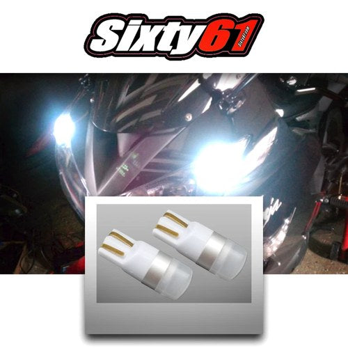 Motorcycle White LED Side Marker Light Parking Bulbs for Kawasaki Suzuki Yamaha