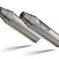 Gpr Exhaust Aprilia Dorsoduro 750 2008-2016 Pair Racing Slip-On Deeptone Inox