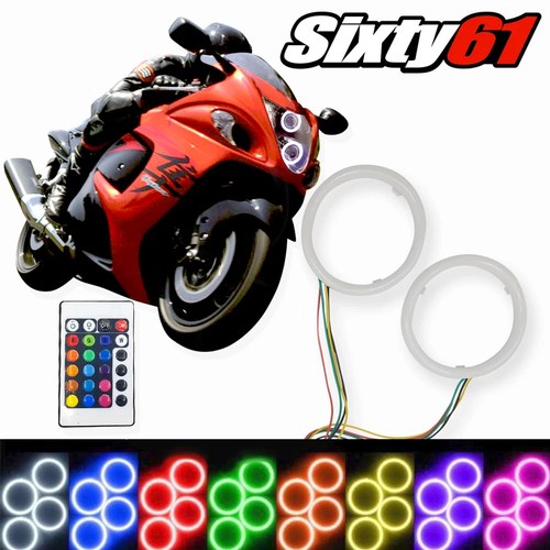 Kawasaki ZX10R 2006-2021 Multi Color Changing Plasma Halo Angel Eyes Remote